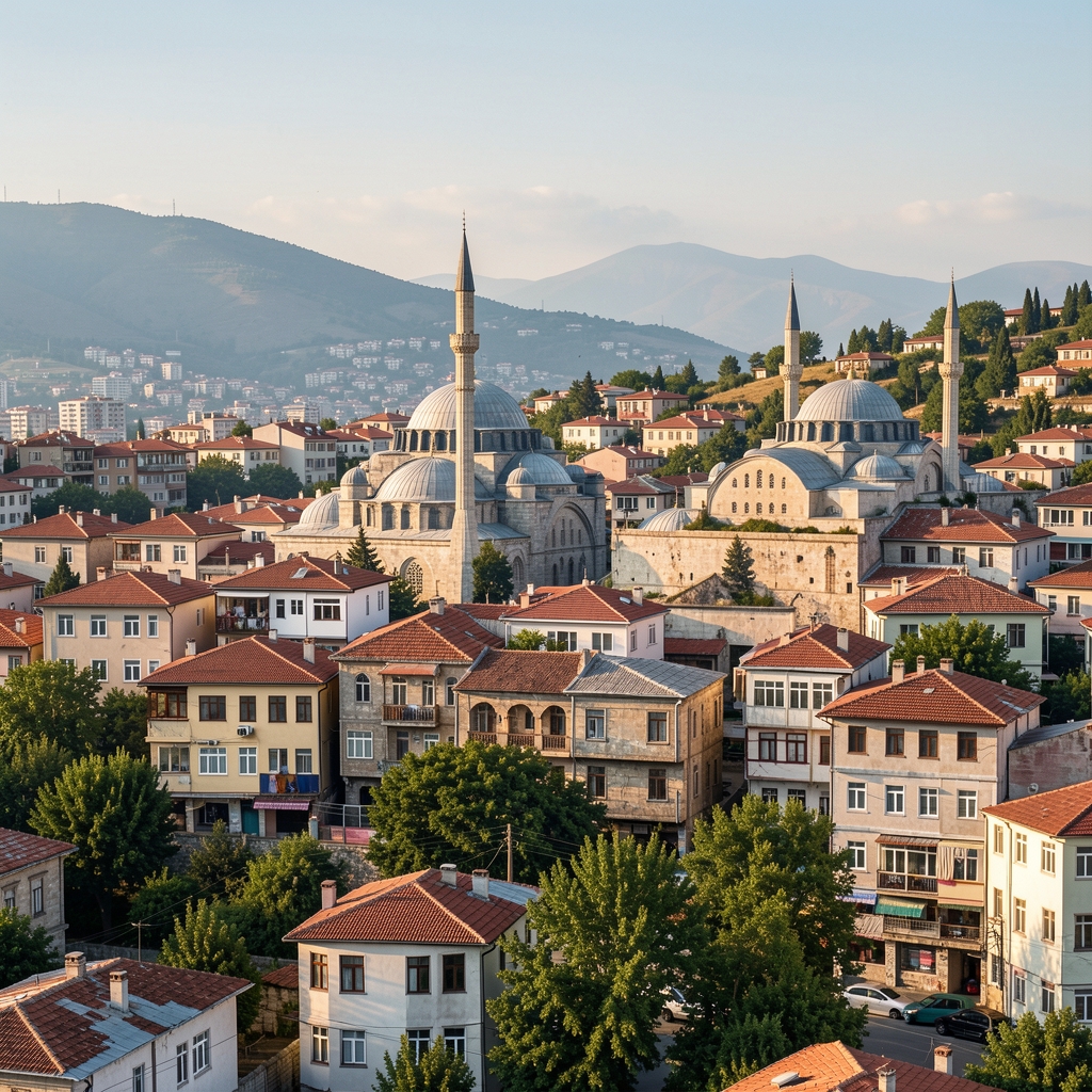 Diyarbakır'ın UNESCO listesindeki siyah bazalt taşlı tarihi sur duvarları, yeşil otlar ve geleneksel burç yapıları güneşli gün